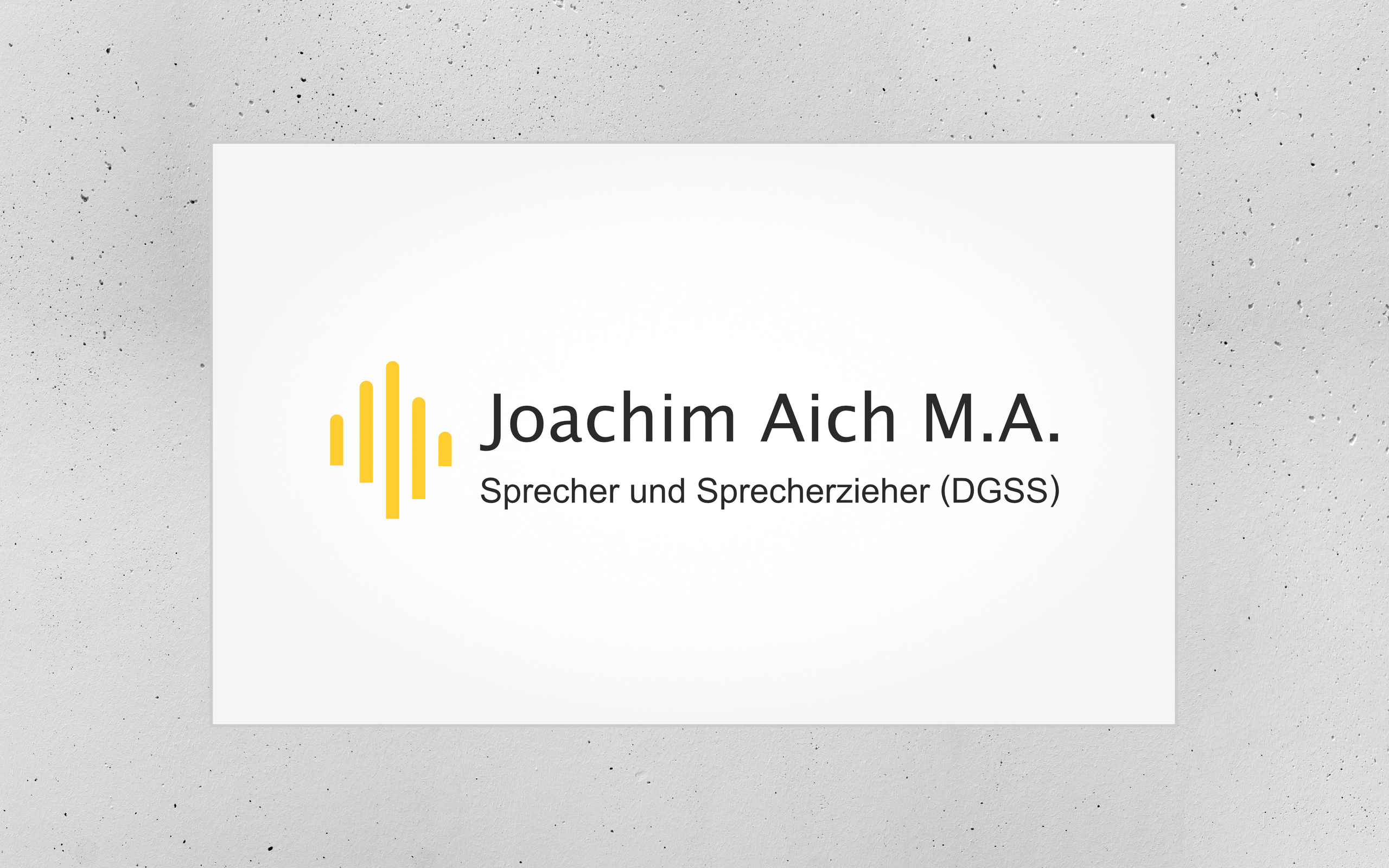 Joachim Aich - Der Sprechtrainer